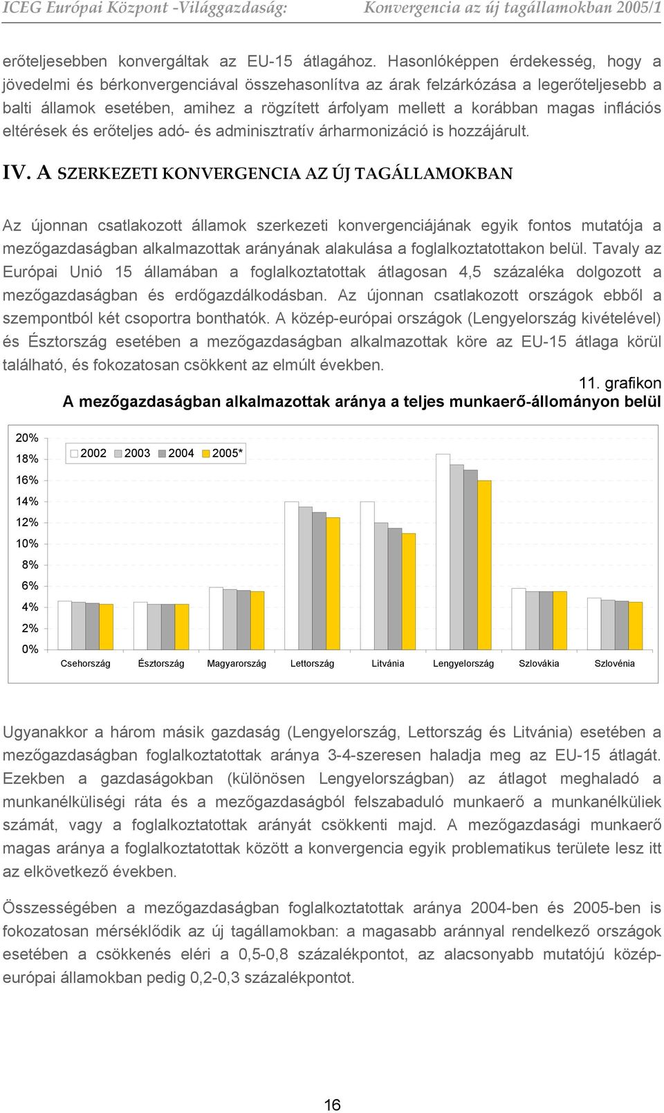 inflációs eltérések és erőteljes adó- és adminisztratív árharmonizáció is hozzájárult. IV.