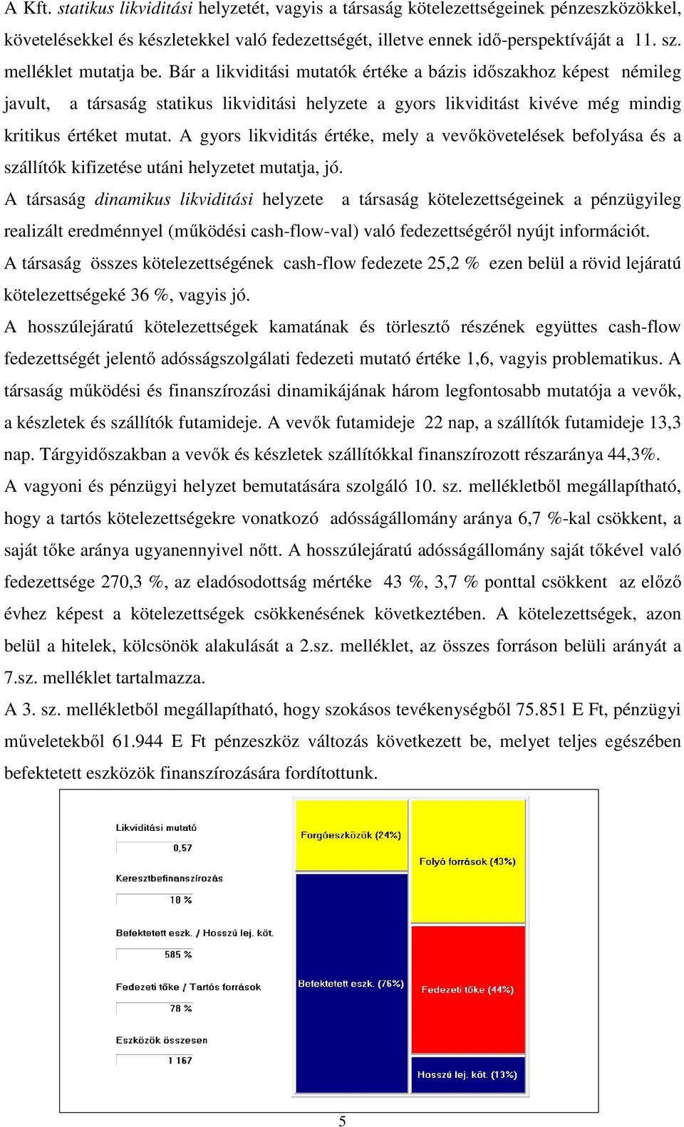 A gyors likviditás értéke, mely a vevőkövetelések befolyása és a szállítók kifizetése utáni helyzetet mutatja, jó.