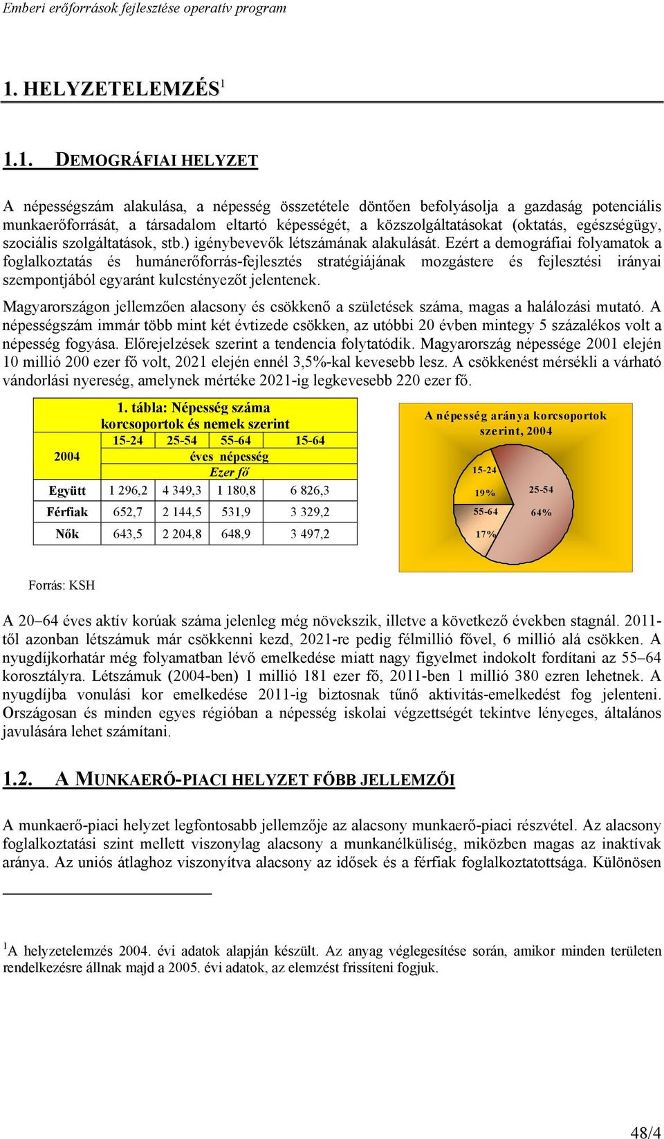 Ezért a demográfiai folyamatok a foglalkoztatás és humánerőforrás-fejlesztés stratégiájának mozgástere és fejlesztési irányai szempontjából egyaránt kulcstényezőt jelentenek.