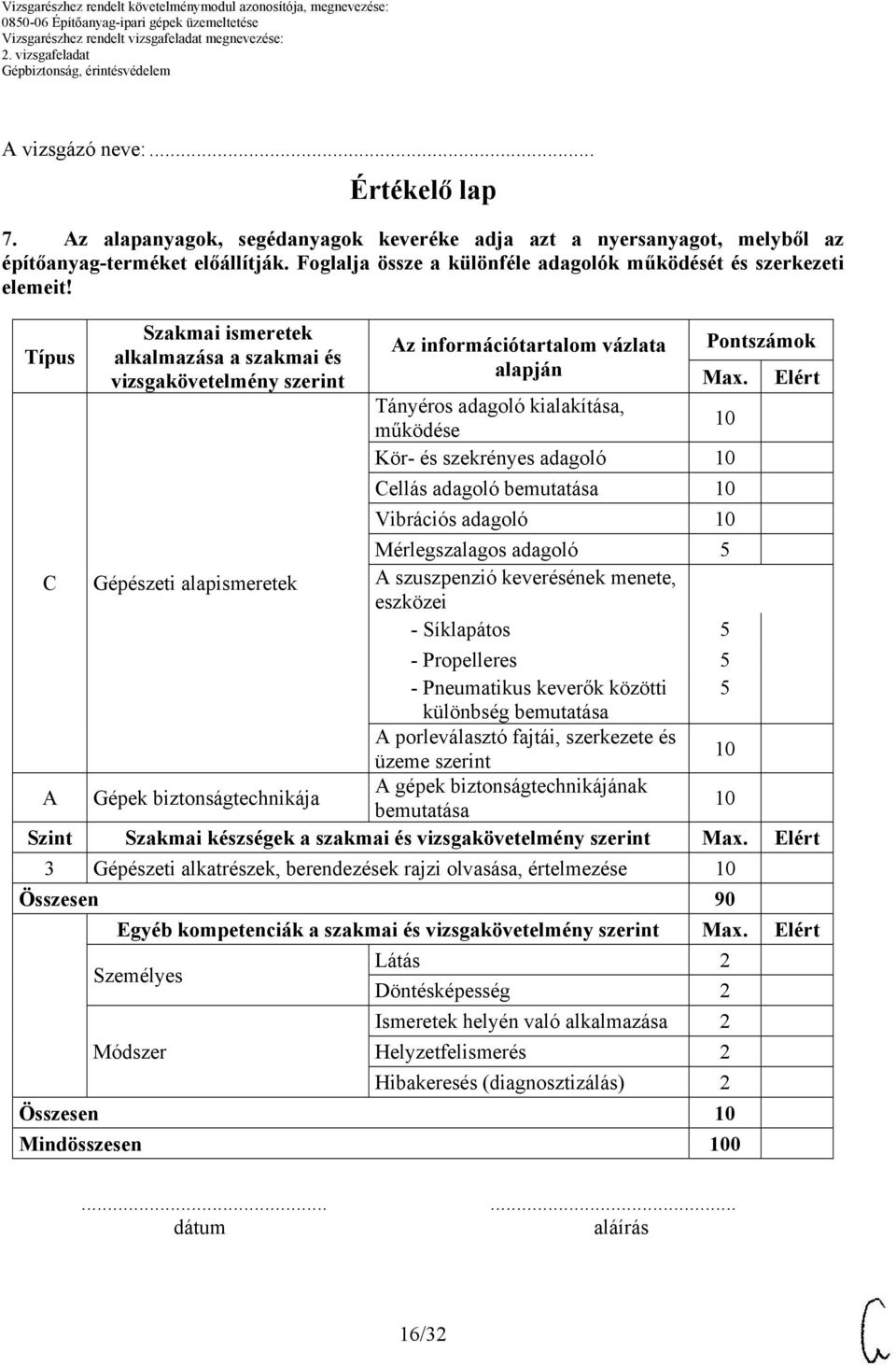 Elért Tányéros adagoló kialakítása, működése Kör- és szekrényes adagoló Cellás adagoló bemutatása Vibrációs adagoló Mérlegszalagos adagoló 5 C Gépészeti alapismeretek A szuszpenzió keverésének