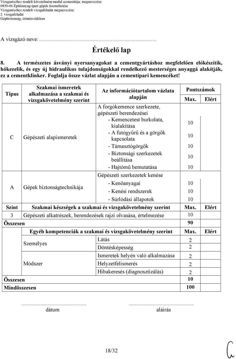 Foglalja össze vázlat alapján a cementipari kemencéket!