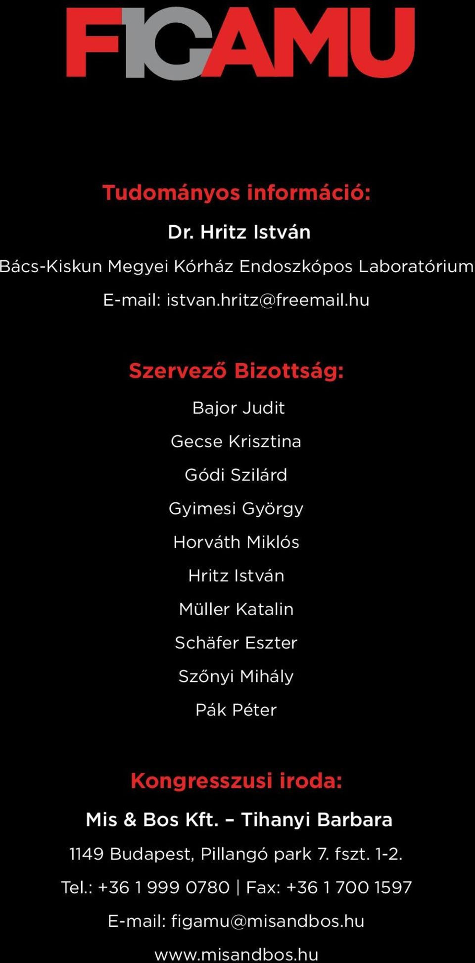 hu Szervező Bizottság: Bajor Judit Gecse Krisztina Gódi Szilárd Gyimesi György Horváth Miklós Hritz István Müller