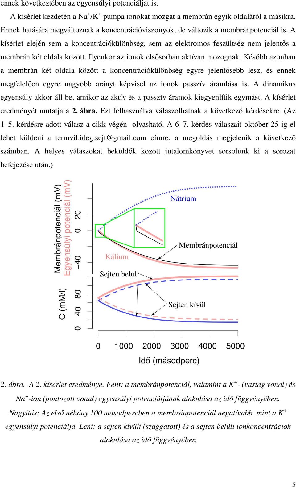 lyenkor az ionok elsősorban aktívan ozognak.