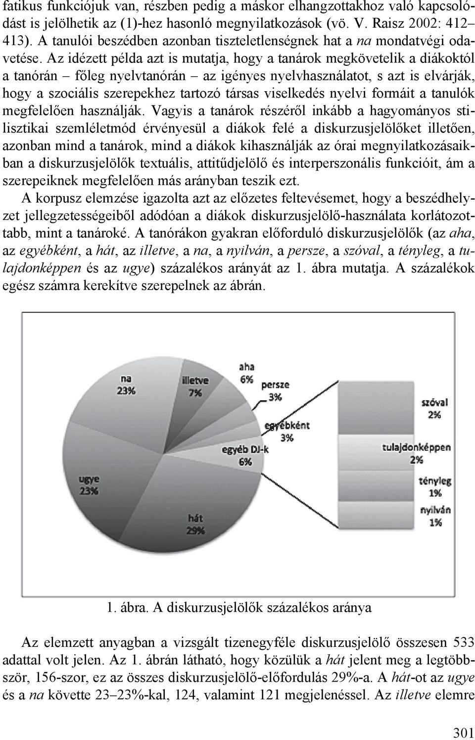 Az idézett példa azt is mutatja, hogy a tanárok megkövetelik a diákoktól a tanórán főleg nyelvtanórán az igényes nyelvhasználatot, s azt is elvárják, hogy a szociális szerepekhez tartozó társas