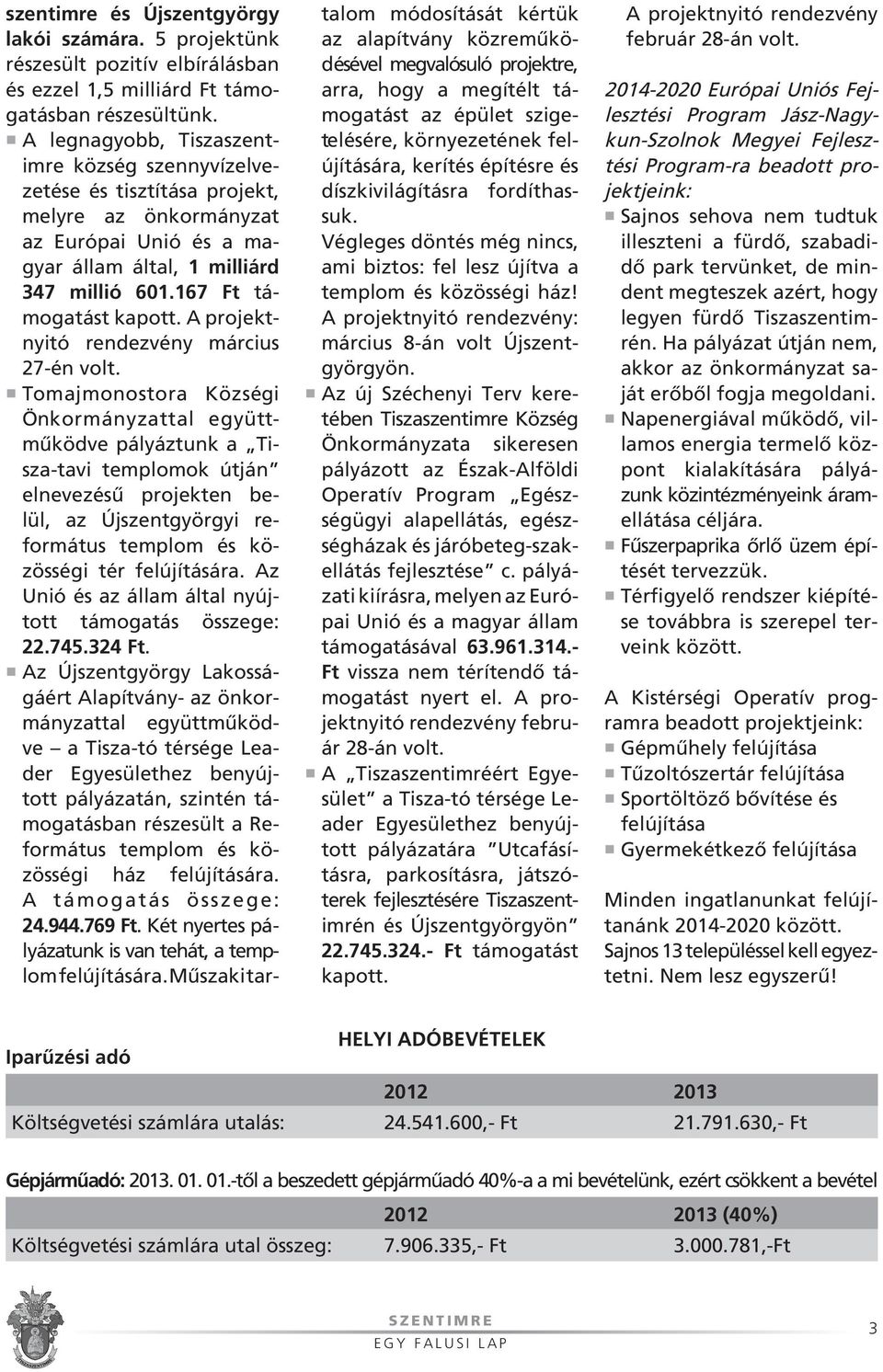 A projektnyitó rendez vény március 27-én volt.