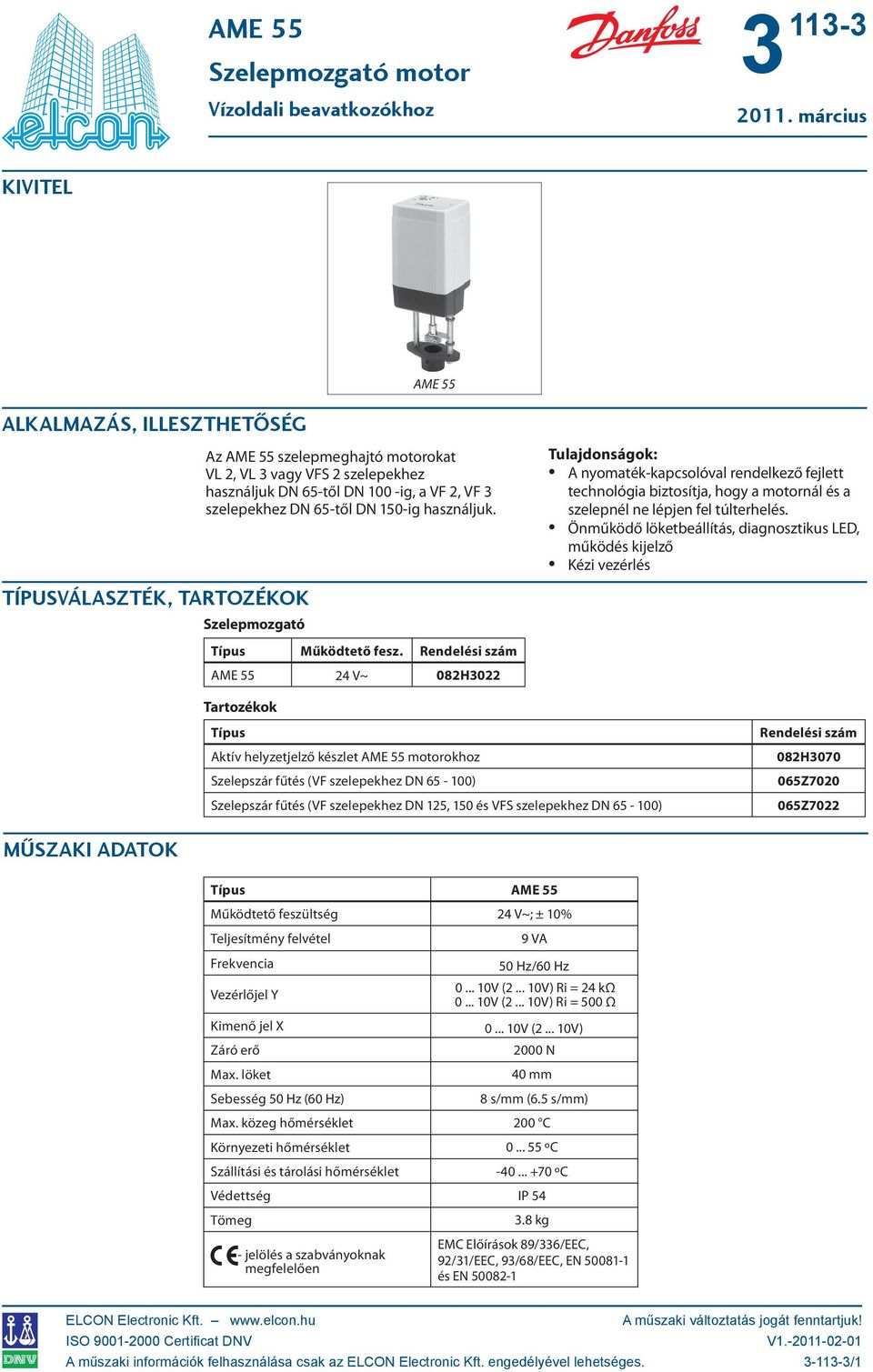 AME 55 Szelepmozgató motor. Vízoldali beavatkozókhoz AME 55 - PDF Ingyenes  letöltés