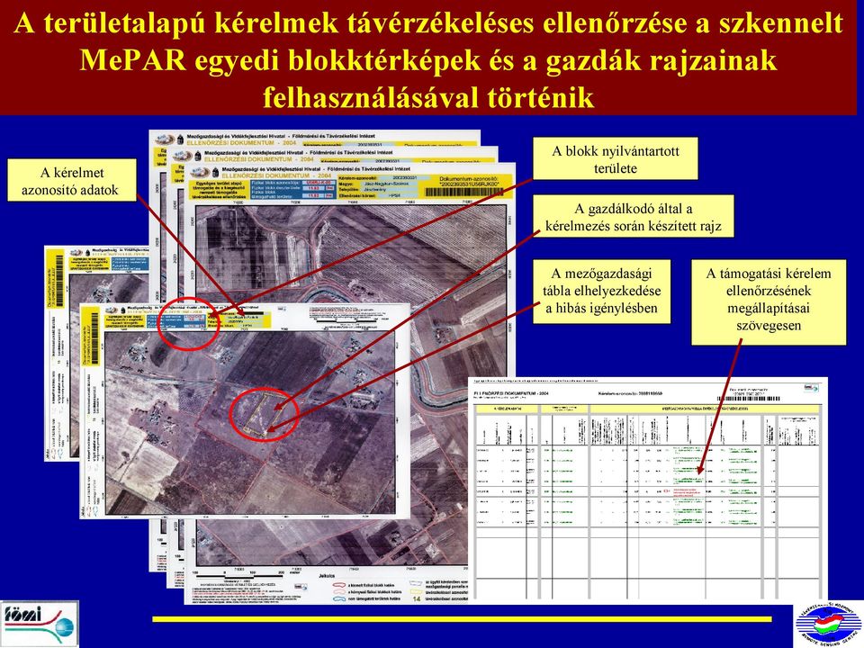 által a kérelmezés során készített rajz A mezőgazdasági tábla elhelyezkedése a hibás igénylésben A támogatási