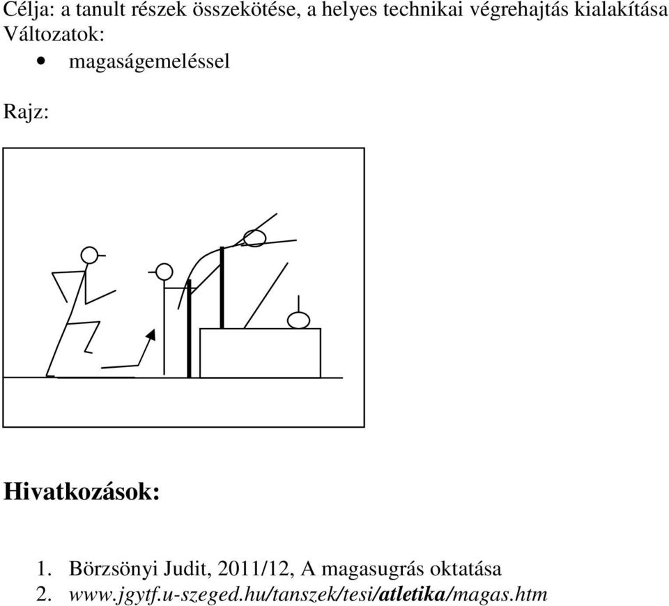 1. Börzsönyi Judit, 2011/12, A magasugrás oktatása 2.