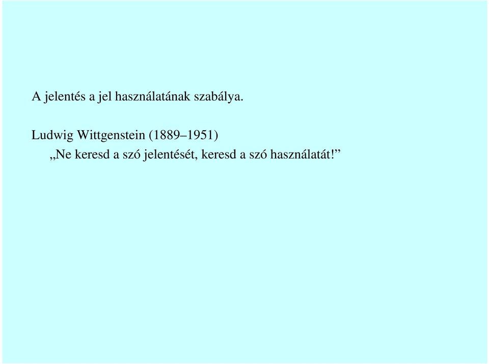 Ludwig Wittgenstein (1889 1951)