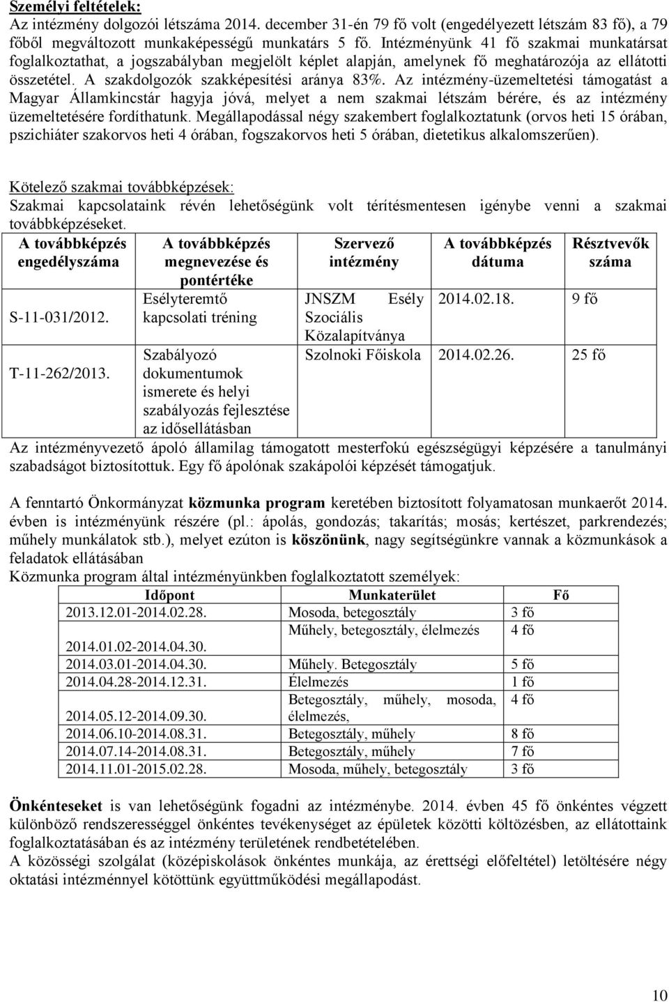 Az intézmény-üzemeltetési támogatást a Magyar Államkincstár hagyja jóvá, melyet a nem szakmai létszám bérére, és az intézmény üzemeltetésére fordíthatunk.