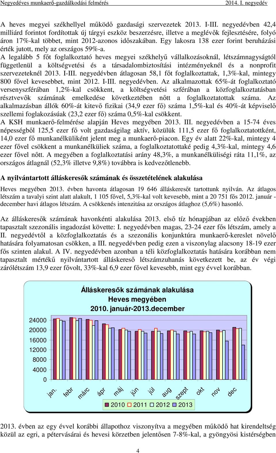 Egy lakosra 138 ezer forint beruházási érték jutott, mely az országos 59%-a.