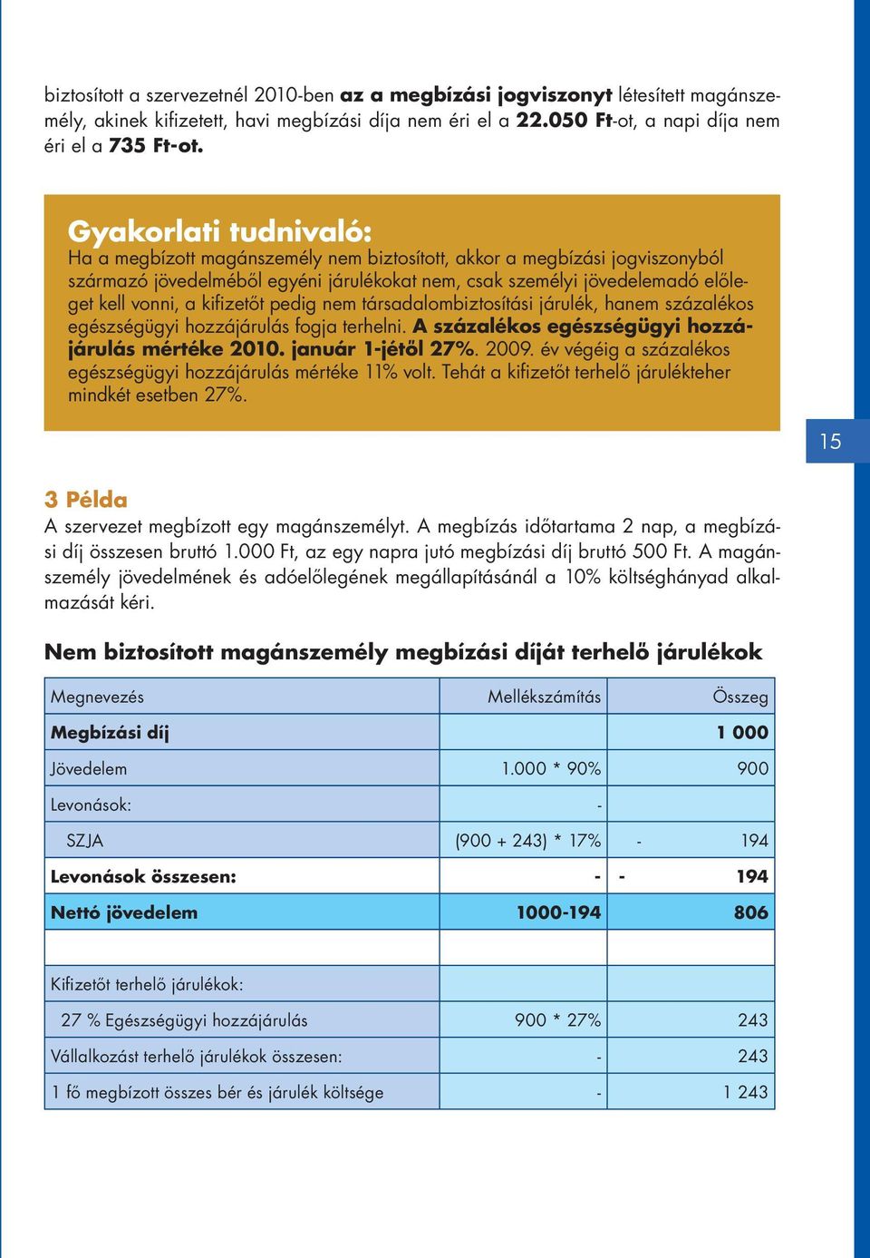 kifizetőt pedig nem társadalombiztosítási járulék, hanem százalékos egészségügyi hozzájárulás fogja terhelni. A százalékos egészségügyi hozzájárulás mértéke 2010. január 1-jétől 27%. 2009.