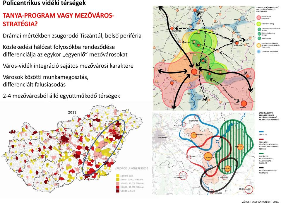 differenciálja az egykor egyenlő mezővárosokat Város vidék integráció sajátos mezővárosi karaktere