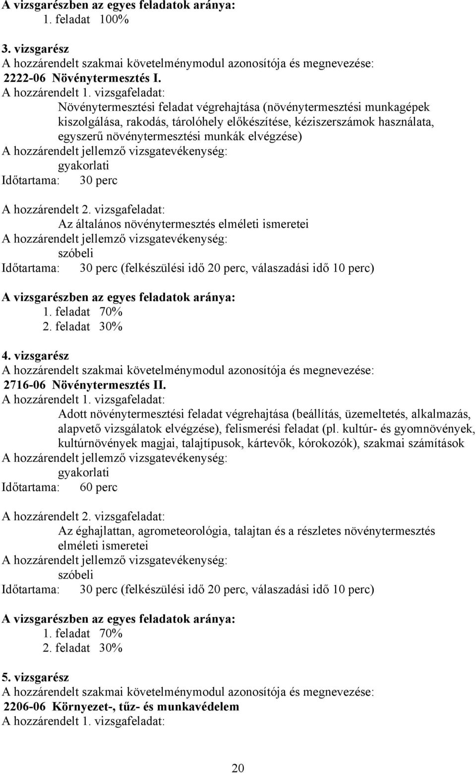 elvégzése) gyakorlati Időtartama: 30 perc A hozzárendelt 2.