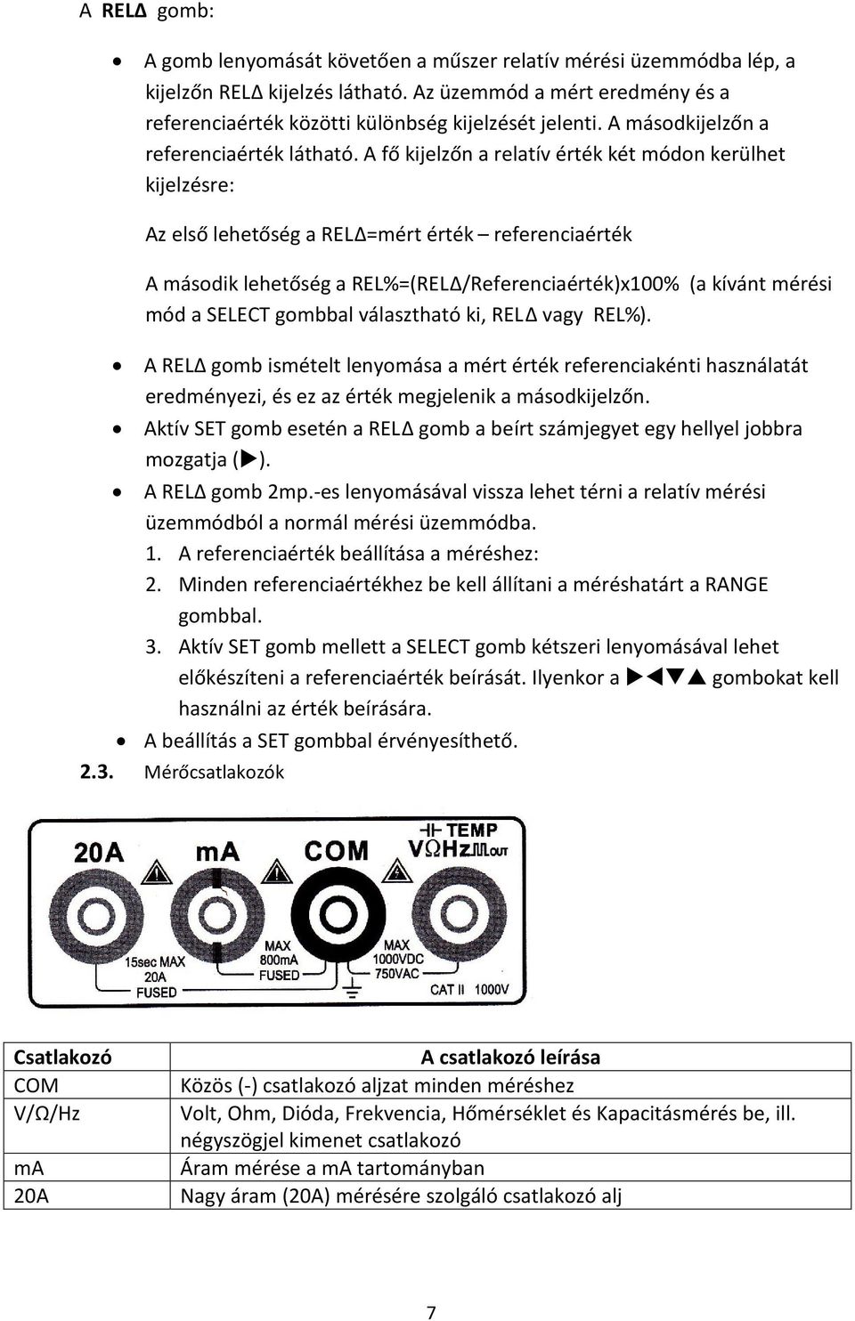 ASZTALI DIGITÁLIS MULTIMÉTER TÍPUS: VC 8145 KEZELŐI KÉZIKÖNYV - PDF  Ingyenes letöltés