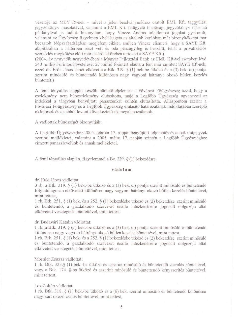 Tisztelt Fovárosi Bíróság! - PDF Free Download
