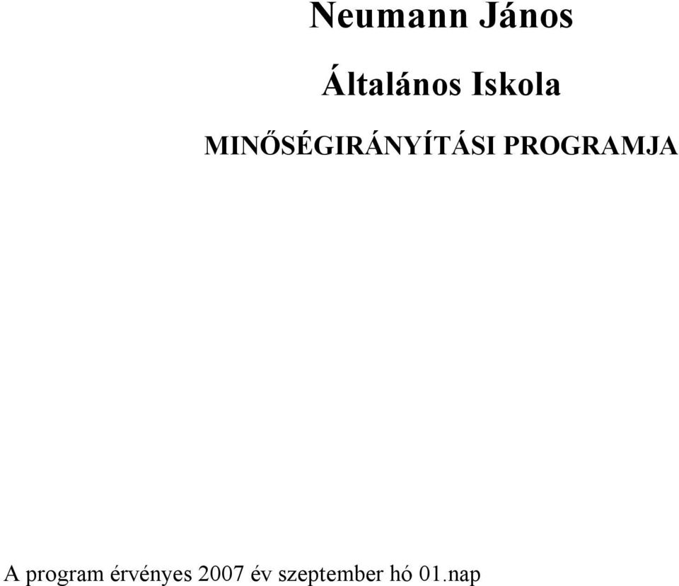 PROGRAMJA A program