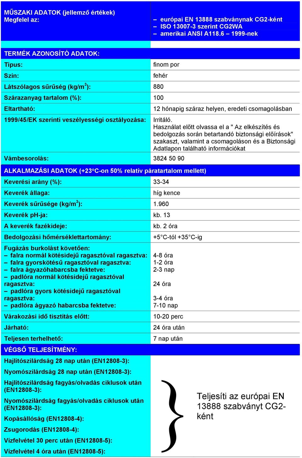 1999/45/EK szerinti veszélyességi osztályozása: Irritáló.