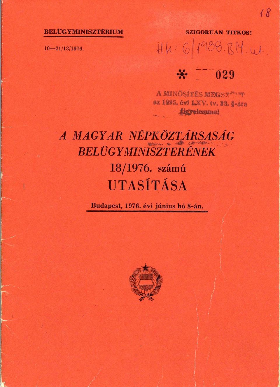 A MAGYAR NÉPKÖZTÁRSASÁG