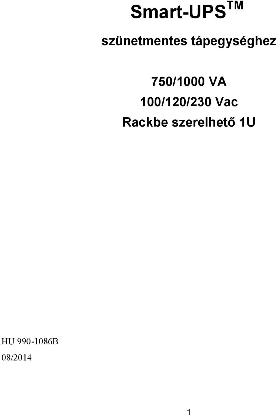 100/120/230 Vac Rackbe