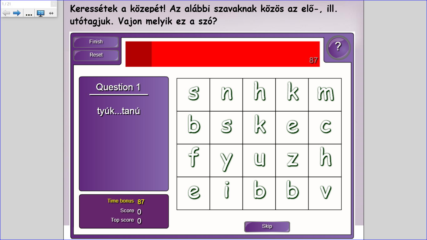 15. ábra (forrás: Magyar nyelv 5, 76/5) Összegzés Digitális bevándorló tanárként akkor közelíthetünk sikerrel tanulóinkhoz, ha új módszereket találunk ki az általunk oktatott tantárgyakhoz.