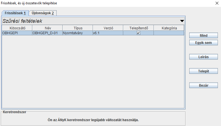 A "Szerviz/Technikai áttöltés új nyomtatványba" menüpontot javasoljuk használni, ha egy korábban mentett, de más típusú nyomtatványból szeretnénk az adatok többségét átmenteni egy új nyomtatványba.