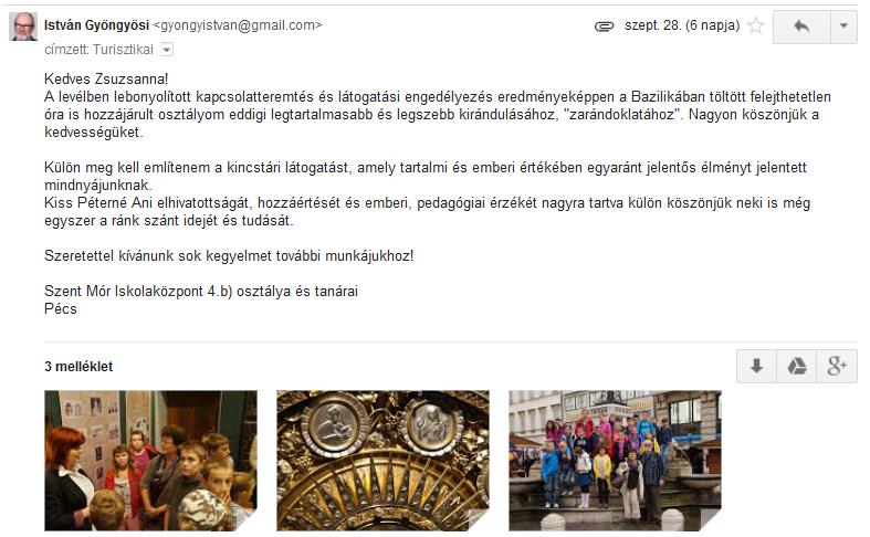 Ezek után a következő feladat volt a megtekintésre szánt látnivalókkal kapcsolatos részletes felkészülés, erre kiváló lehetőséget nyújtott az internet.
