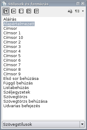 A stílusok Stílusok alkalmazásával könnyedén átformázhatunk nagy terjedelmű dokumentumokat egy lépésben.