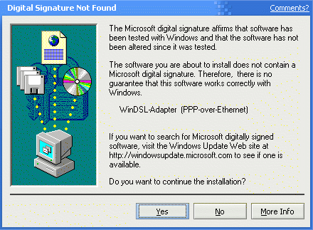 3.1.4 Windows XP Treiber Installation Kattintson a "Network" ikonra a desktop on az egér jobboldali gombjával és válassza a Properties pontot. Erre megjelenik a "Network Connections" ablak.