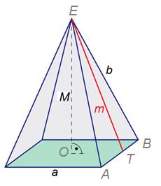 Példák: Négyzet alapú gúla Tetraéder Forgáskúp A gúla = a + 4 V gúla = a M a m A tetraéder = 4 a sin 60 V tetraéder = a sin 60 M 6 A kúp = r π + a r π V kúp = r π m 8.