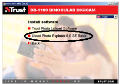 Trust Photo Upload Szoftver A programmal a fényképek közzétehetők a Trust Photosite weboldalon. (www.trustphotosite.com) Ulead Photo Explorer 8.