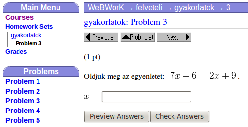 10. ONLINE TESZTELÉS 128 válsssza ki a vendég jelentkezés lehet séget (Guest Login). Kiválasztva valamelyik feladatcsomagot vagy a próbatesztet, hozzá is foghat a munkához. Kiválasztva pl.