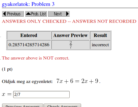 10. ONLINE TESZTELÉS 129 megjelenik, zöld színnel kiemelésre kerül, hogy The answer above is correct.