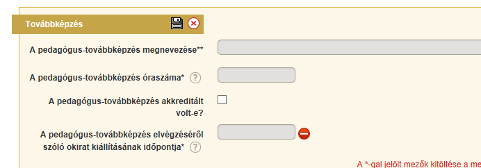 Szakmai önéletrajz Továbbképzések Annyit töltesz fel, ahányat akarsz. Nem muszáj mindet, csak amit fontosnak tartasz.