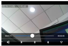 Lépés: Lejátszás a listában : Device list --> Device -> Playback válassza ki a lejátszandó fájlt 9.