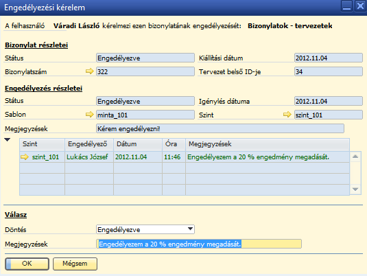 40. ábra: Engedélyezési kérelem 3. 5.