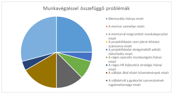 5. ábra: A hallgatók problémái a gyakorlati képzéssel kapcsolatban a 2016.