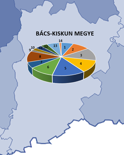 A 2016. ÉV TOP-OS EREDMÉNYEI ÉS TAPASZTALATAI Bács-Kiskun megyében beadott pályázatok megoszlása az igényelt támogatás arányában (TOP 2016) 1. TOP-1.1.1-15 Ipari park fejlesztések 2 408 308 508 Ft. 2. TOP-1.2.1-15 Turisztikai beruházások 3 439 684 329 Ft.