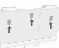 56 Ülések, biztonsági rendszerek Biztonsági gyermekülés beszerelésekor a megvezetők fedelei automatikusan hátrafordulnak.