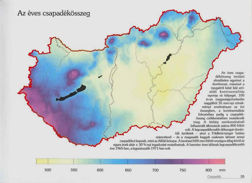 Dél-Dunántúl az ország csapadékosabb részéhez tartozik, de