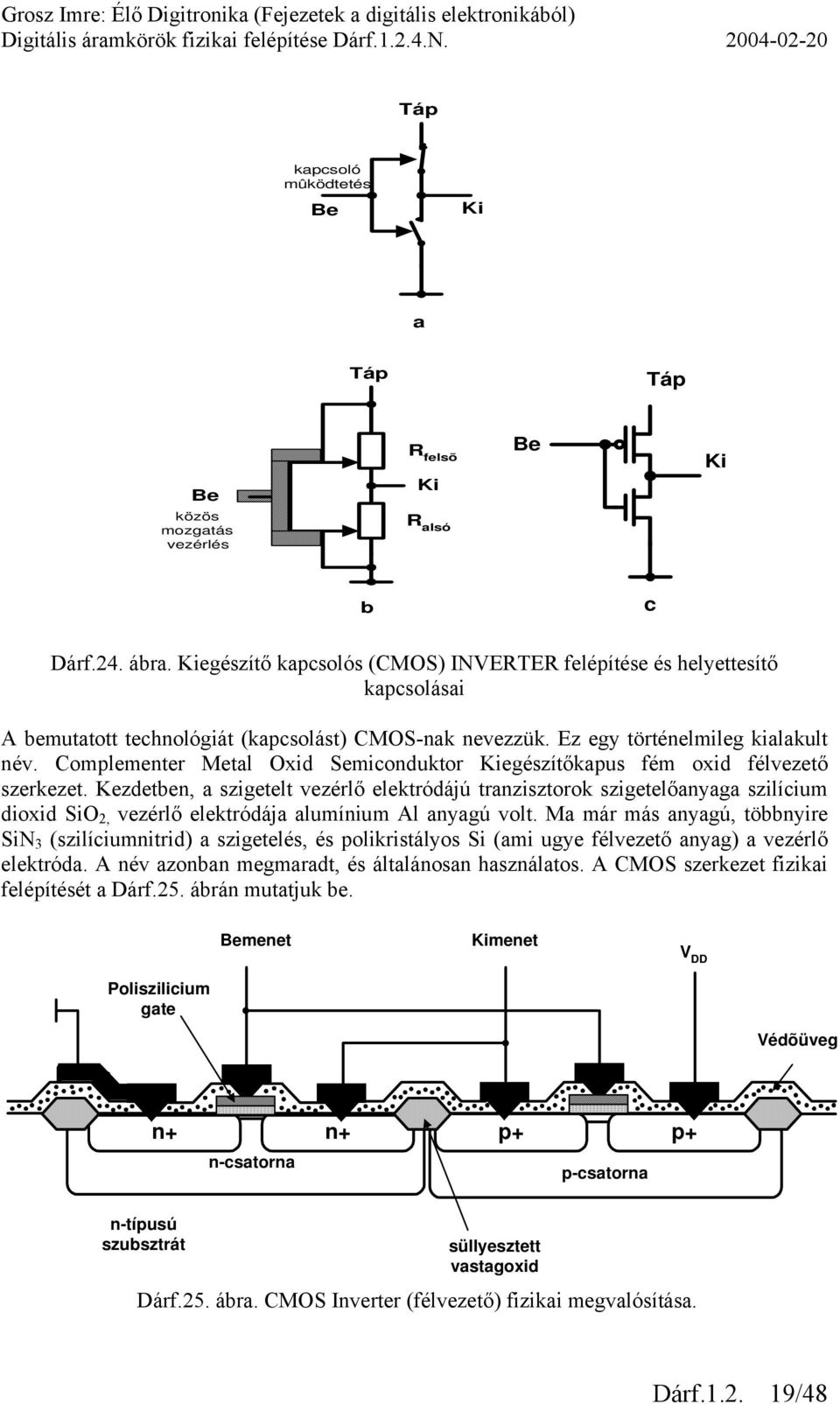 omplementer Metal Oxid Semiconduktor Kiegészítőkapus fém oxid félvezető szerkezet.