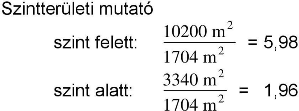 1704 m 2 = 5,98 szint