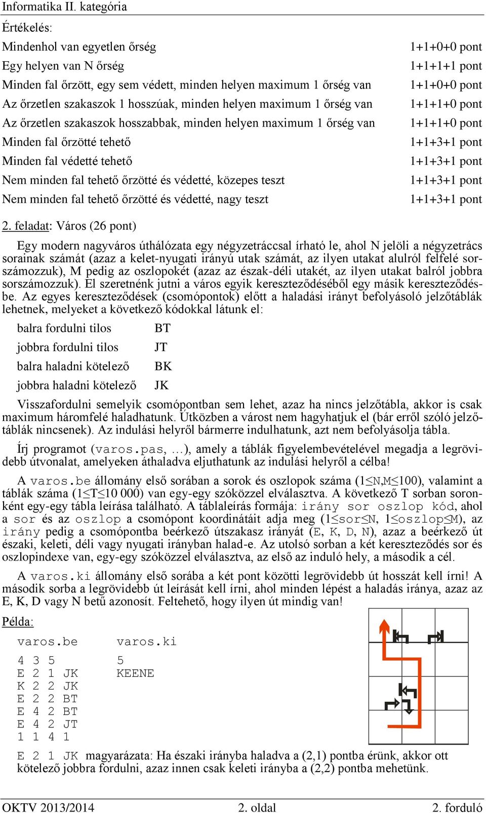 őrzötté és védetté, nagy teszt 1+1+0+0 pont 1+1+ 1+1+0+0 pont 1+1+1+0 pont 1+1+1+0 pont 2.