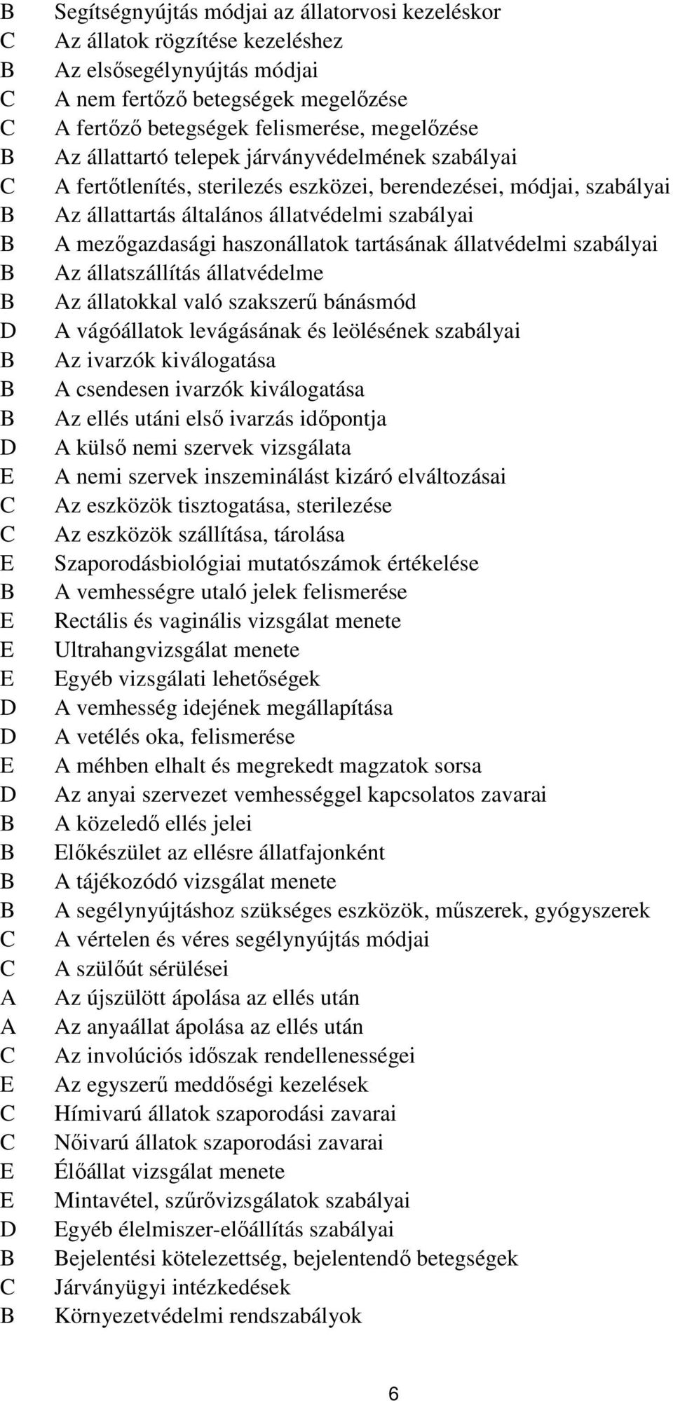 mezőgazdasági haszonállatok tartásának állatvédelmi szabályai z állatszállítás állatvédelme z állatokkal való szakszerű bánásmód vágóállatok levágásának és leölésének szabályai z ivarzók kiválogatása