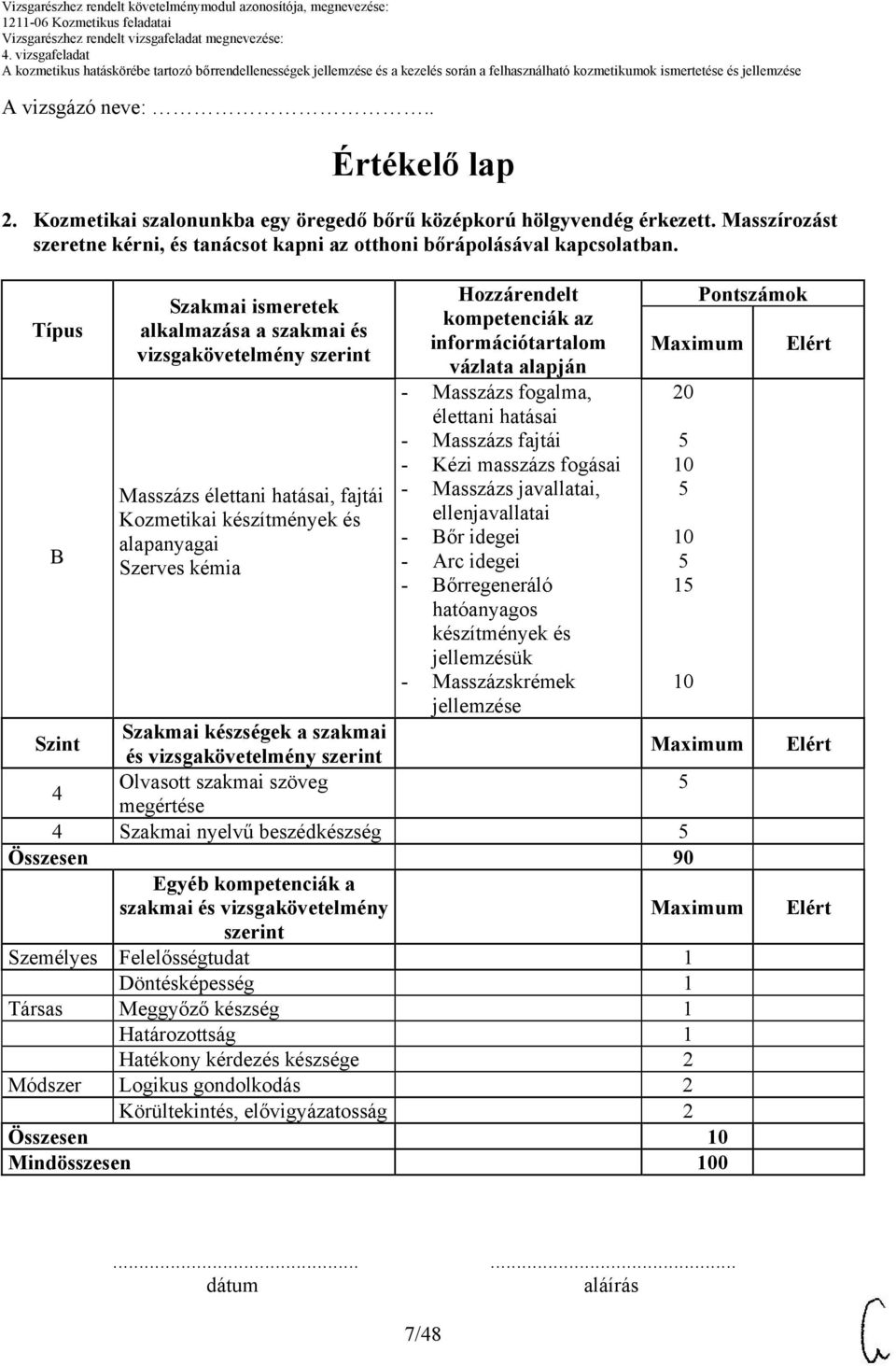 információtartalom vázlata alapján - Masszázs fogalma, élettani hatásai - Masszázs fajtái - Kézi masszázs fogásai - Masszázs javallatai, ellenjavallatai - Bőr idegei - Arc idegei - Bőrregeneráló