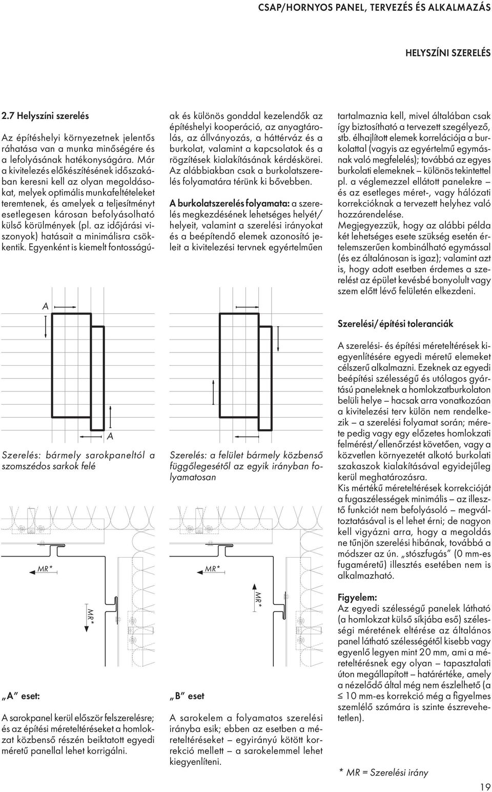 beiktatott egyedi méretű panellal lehet korrigálni. A Az építéshelyi környezetnek jelentős ráhatása van a munka minőségére és a lefolyásának hatékonyságára.