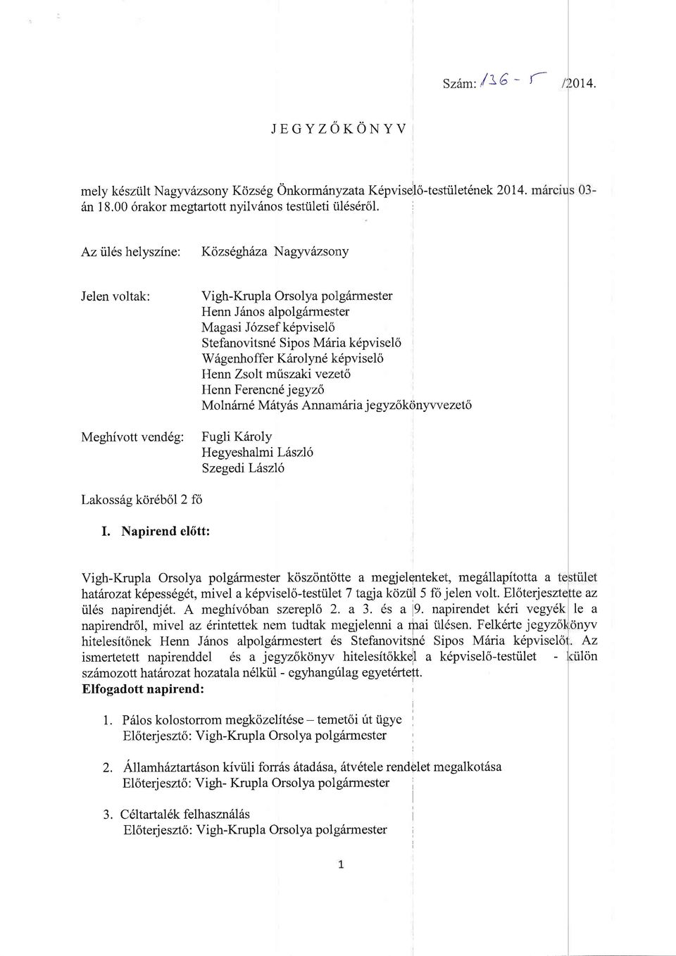 W6genhoffer K6rolyne k.6pviselo Henn Zsolt m.