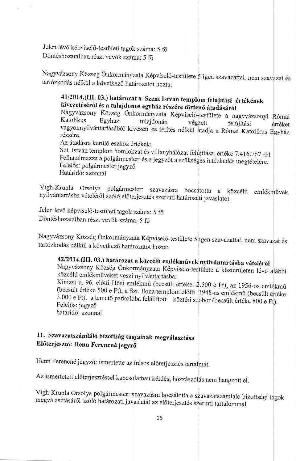 szavazattal, nem sza 4112014.(rrr. 03.