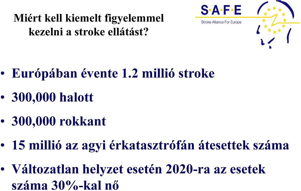 2 millió stroke 300,000 halott 300,000 rokkant 15 millió