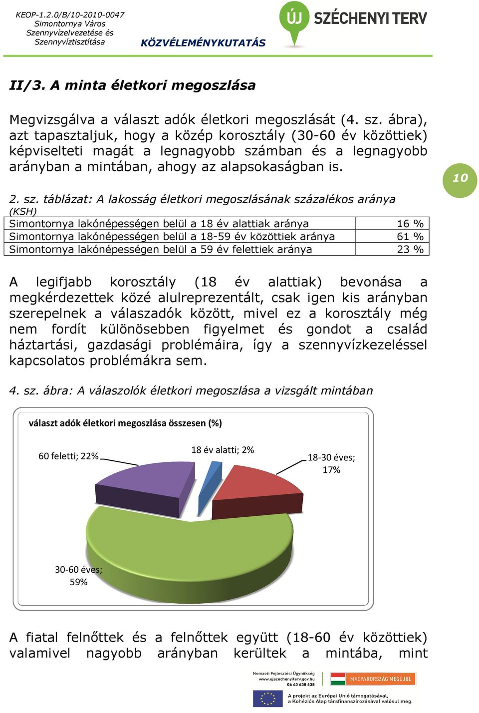 mban és a legnagyobb arányban a mintában, ahogy az alapsokaságban is. 10 2. sz.